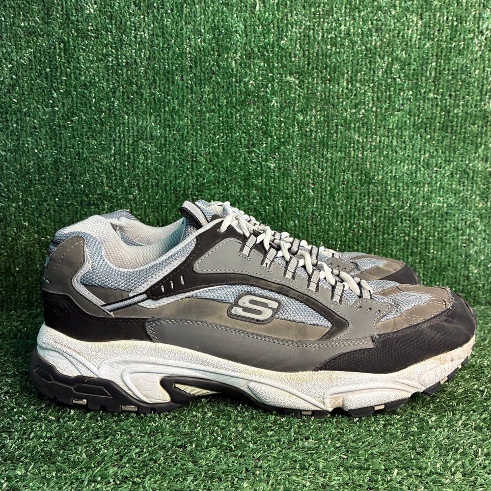 Skechers Stamina Cutback Training Dad Walking Sneaker Grey Mens Sz 13 Extra Wide